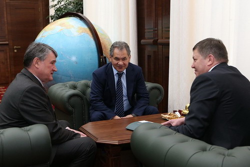 Губернатор Вологодской области Олег Кувшинников встретился с министром обороны Сергеем Шойгу 18 марта 2013