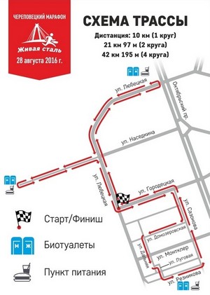 Марафон "Живая сталь" пройдет в Череповце 28 августа 2016 года