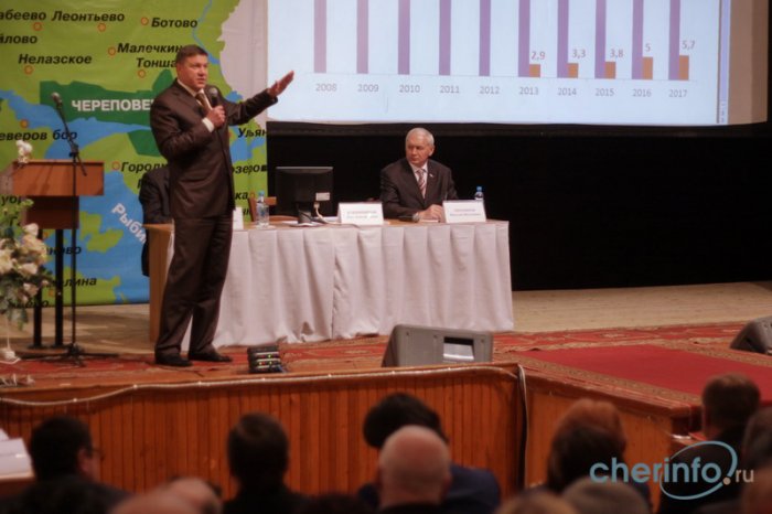 Визит губернатора Олега Кувшинникова в Череповецкий район - выступление