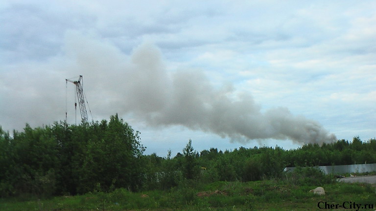 пожар ветка чола Череповец 7 июня 2009