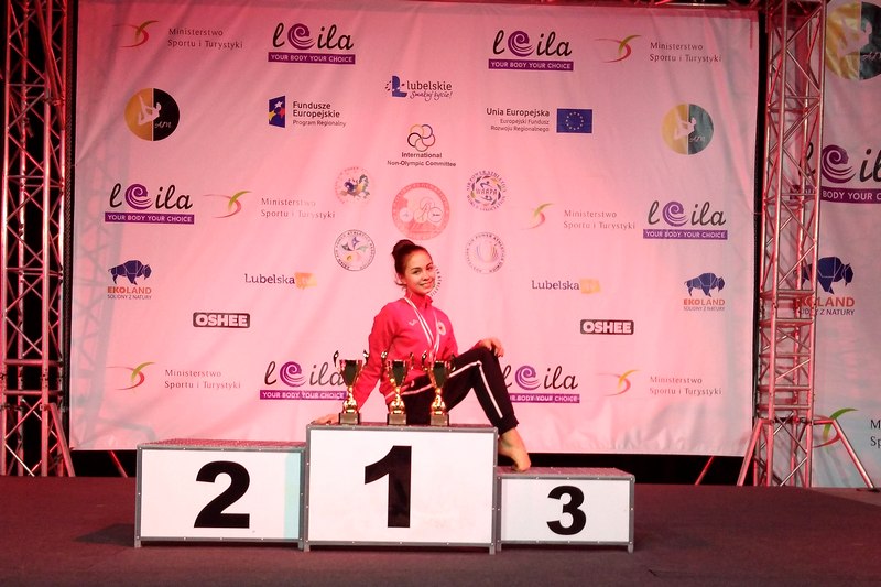 Евгения Никифорова заняла три первых места на чемпионате мира по воздушно-силовой атлетике