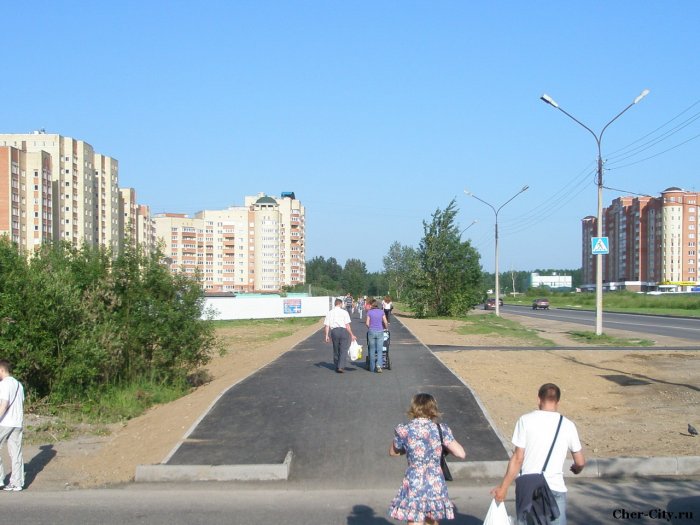Новый тротуар на Шекснинском проспекте